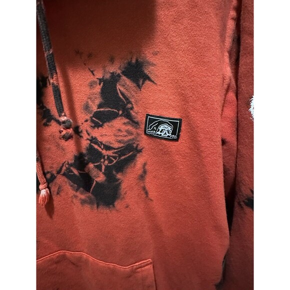 Lurking Class By Sketchy Tank Pullover Hoodie Red Black Tie Dye Mens Small - Picture 4 of 5